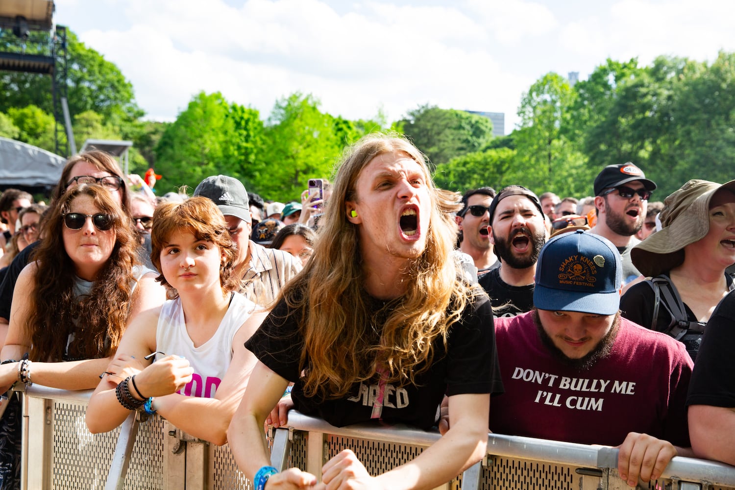 Atlanta, Ga: Royal Blood brought their massive, two-piece sound to the Peachtree Stage to close out Saturday afternoon. Photo taken Saturday May 4, 2024 at Central Park, Old 4th Ward. (RYAN FLEISHER FOR THE ATLANTA JOURNAL-CONSTITUTION)