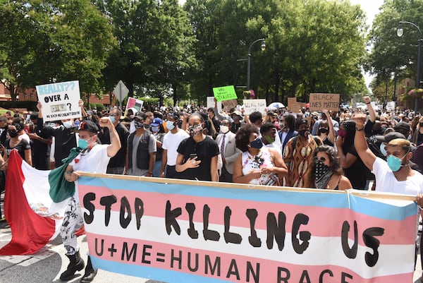 A rally was held Thursday morning at the King Center in Atlanta. (Photo: Ryon Horne/AJC)