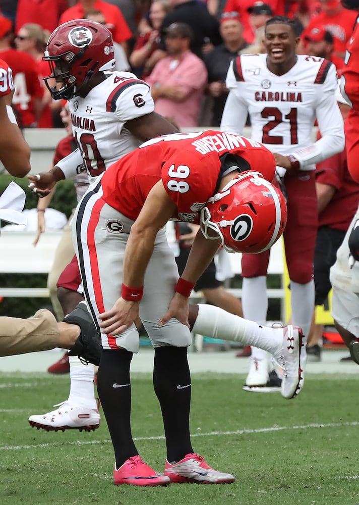 Photos: No. 3 Bulldogs are stunned by South Carolina