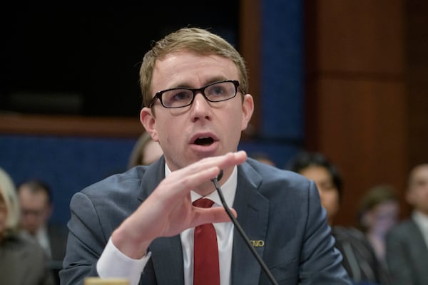 David J. Bier, Director of Immigration Studies, The Cato Institute, responds to questions during a House Committee on Oversight and Government Reform hearing with Sanctuary City Mayors on Capitol Hill, Wednesday, March 5, 2025, in Washington. (AP Photo/Rod Lamkey, Jr.)