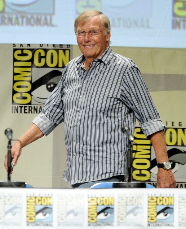 When he spoke at the Comic-Con International 2014 in the San Diego Convention Center, Adam West introduced the DVD release of “Batman: The Complete Series.” File photo