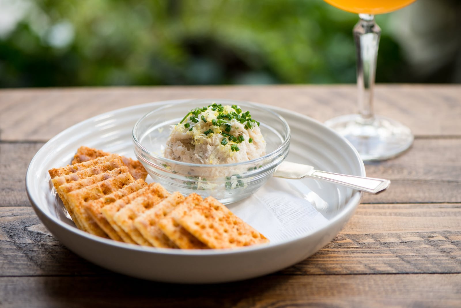 If you want to nibble while enjoying a cocktail at the Garden & Gun Club, the Smoked Fish Dip with Baked Saltines is one way to go. CONTRIBUTED BY MIA YAKEL