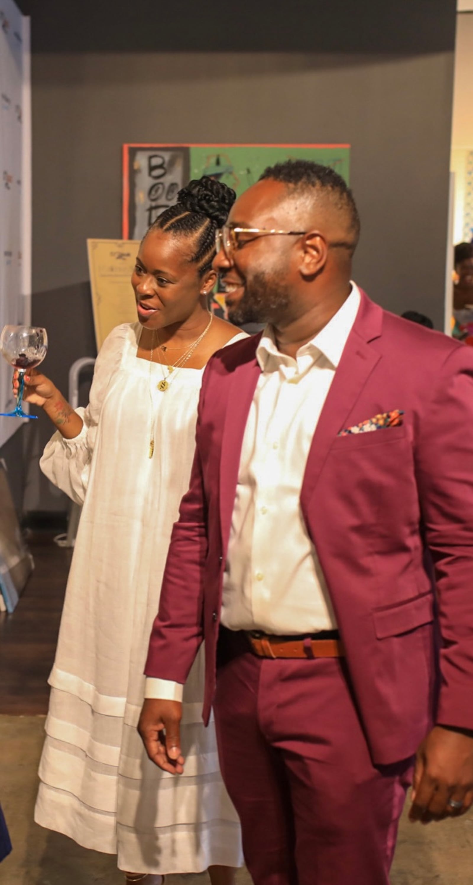 The Galbreaths at the ARTiculate ATL Collectors’ Soiree at Mason Fine Art. Courtesy of Tremain Hamilton