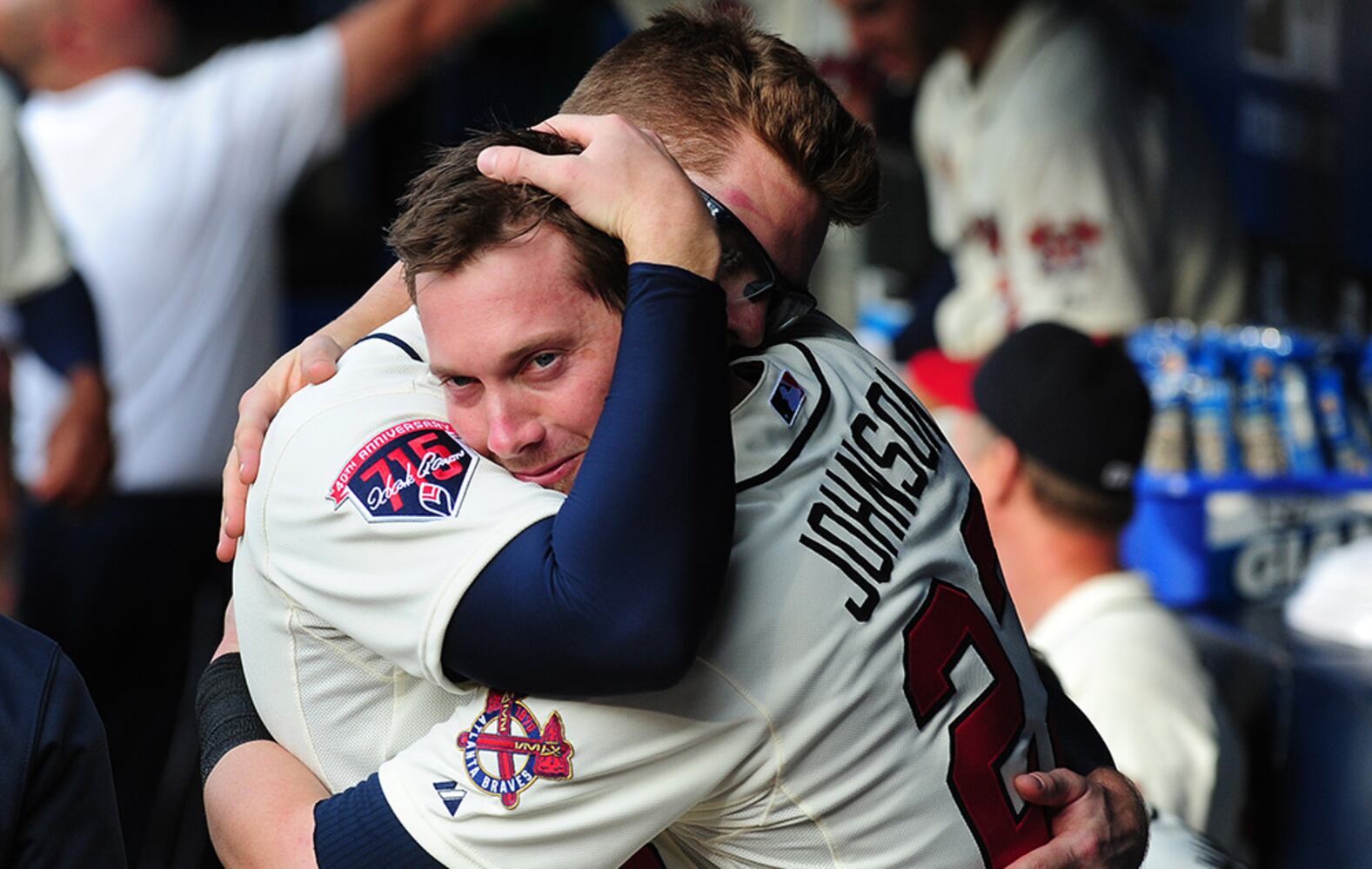 Freddie Freeman hugs