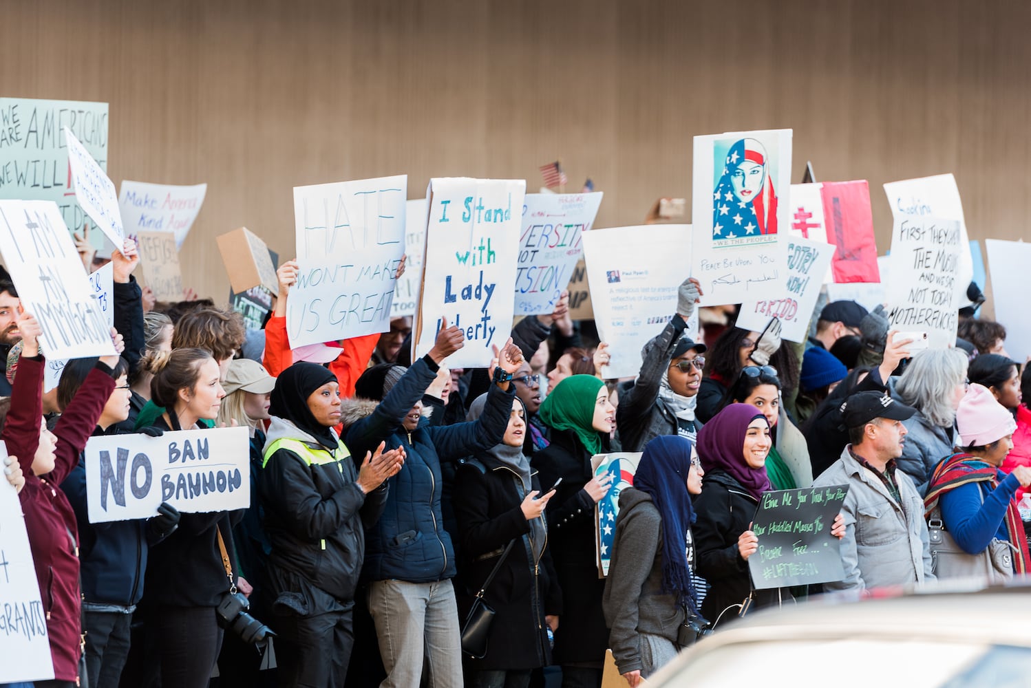 Atlanta Airport protests over immigration policy Sunday Jan. 29