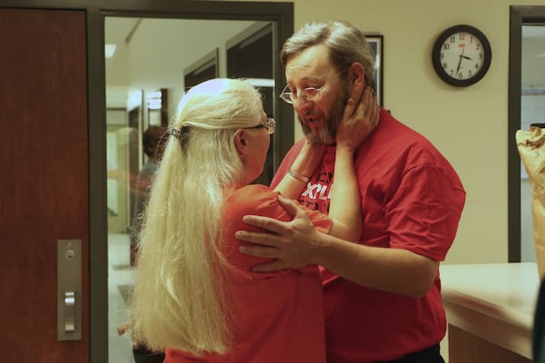 Mark Jones embraces his mother Debbie. CONTRIBUTED / DIANE BLADECKI