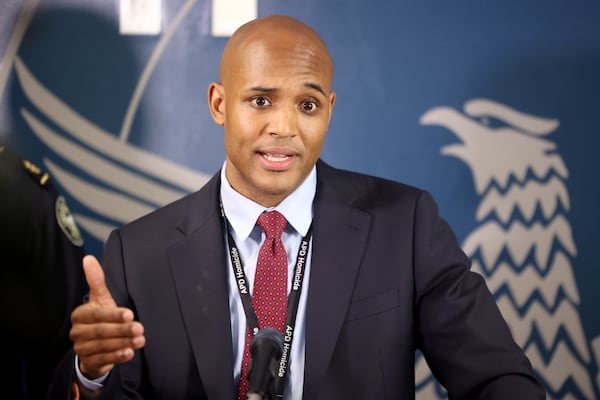 Capt. Ralph Woolfolk now oversees fugitives, gangs and asset forfeiture in his new role as Special Enforcement Section Assistant Commander. He used to head APD's homicide unit before moving to his new role. (Jason Getz / Jason.Getz@ajc.com)