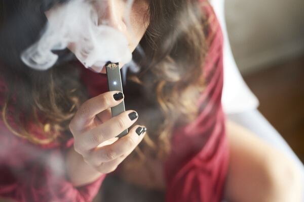 A Juul vape arranged for a photograph in Brooklyn, New York, on July 6, 2018. MUST CREDIT: Bloomberg photo by Gabby Jones