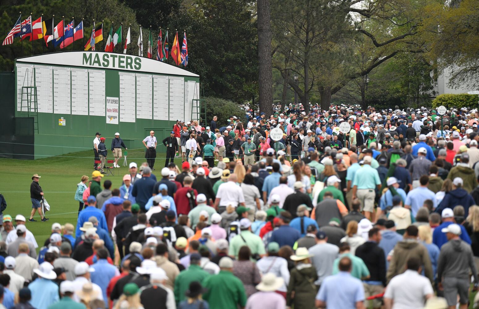 Practice round for the Masters