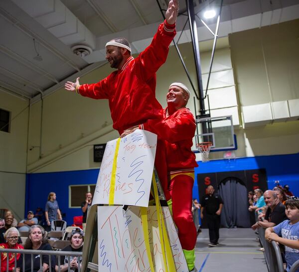 Drew Toney, stage name Drew Blood, wrestled his final match on Sept. 2 in Monroe to inspire his students. (Photo courtesy of Bob McAteer)