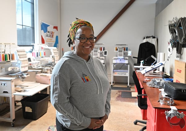 Portrait of Destiny Brewton at her shop inside Pittsburgh Yards, a mixed-use development that spans 31 acres off University Avenue along the Beltline in southwest Atlanta, Tuesday, Jan. 24, 2023. (Hyosub Shin / Hyosub.Shin@ajc.com)