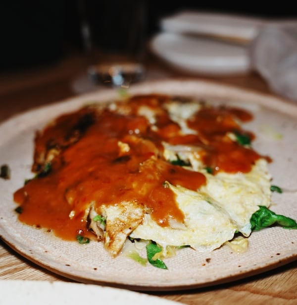 Lucky Star serves an oyster omelet, which is classic Taiwanese comfort food. (Courtesy of Ching Yao Wang/Lucky Star)