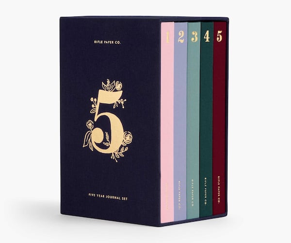 A boxed set of five keepsake journals will be cherished for years to come.
Courtesy of Rifle Paper Co.