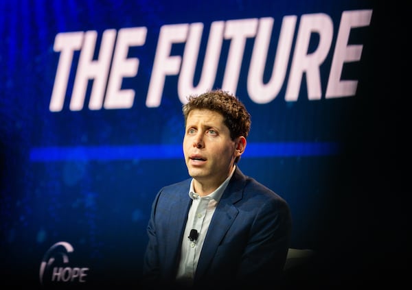 231211 ATLANTA, GA — OpenAI CEO Sam Altman speaks at the HOPE Global Forums at the Hyatt Regency in downtown Atlanta on Monday, Dec. 11, 2023. 
(Bita Honarvar for The Atlanta Journal-Constitution)