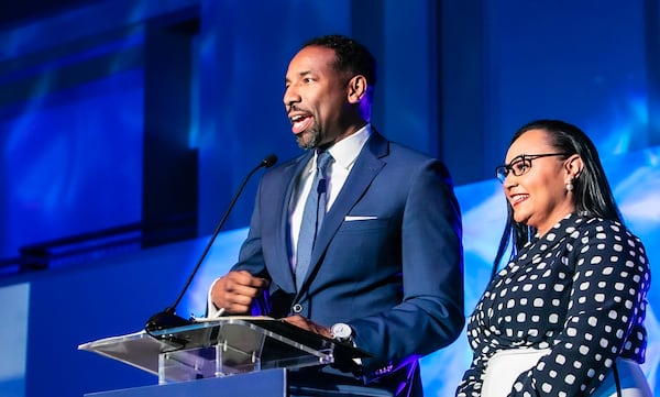 Georgia Democrats are trying to energize their supporters, the way they did in 2020. “We’re ready to show everyone it wasn’t a fluke, it wasn’t just about one election cycle and it wasn’t just about Donald Trump,” said U.S. Rep. Nikema Williams, shown with Atlanta Mayor Andre Dickens. 