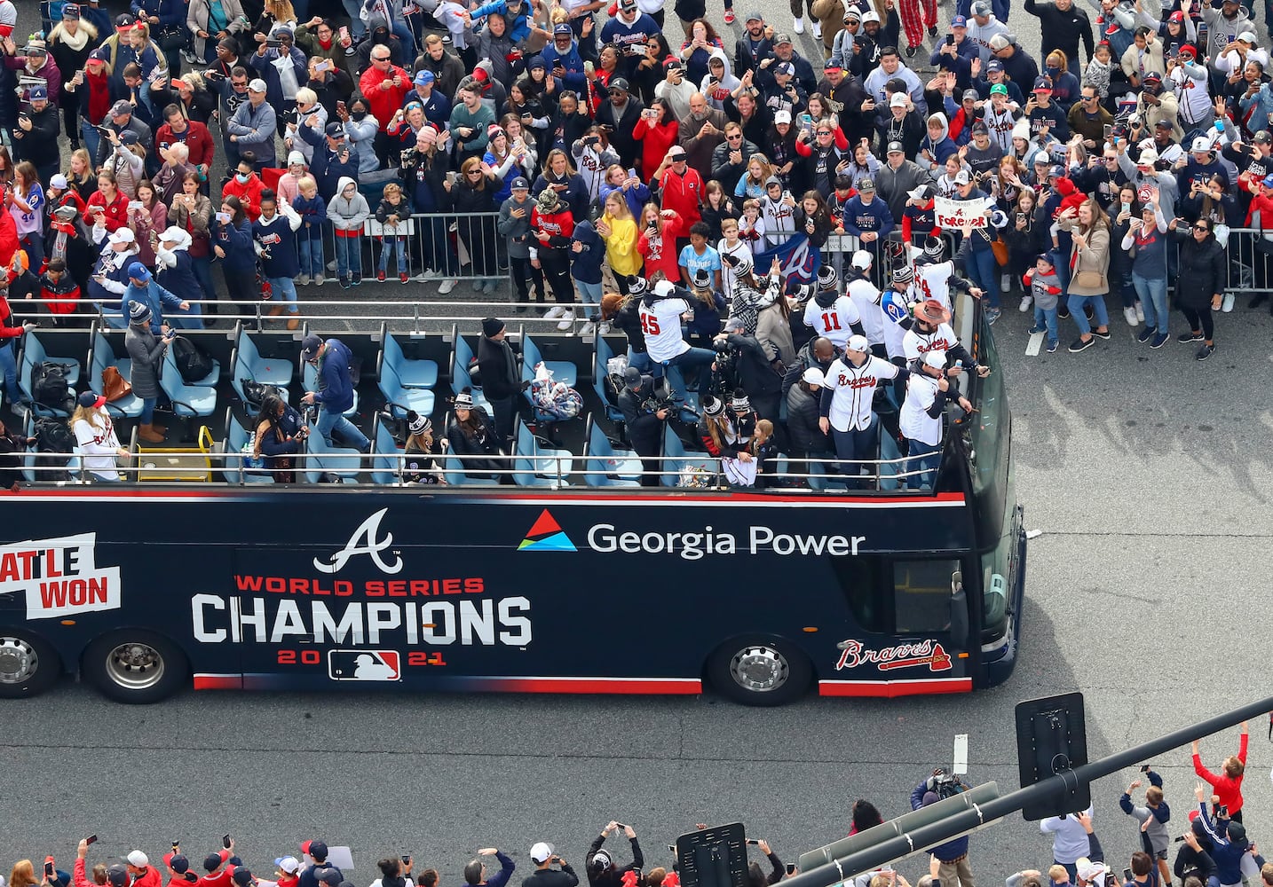 Braves baseball parade