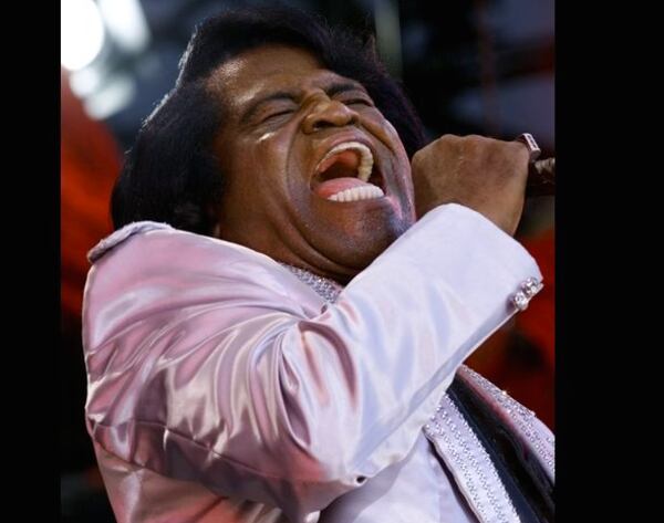 James Brown performs in 2001, at RFK Stadium in Washington. AP Photo/Pablo Martinez Monsivais