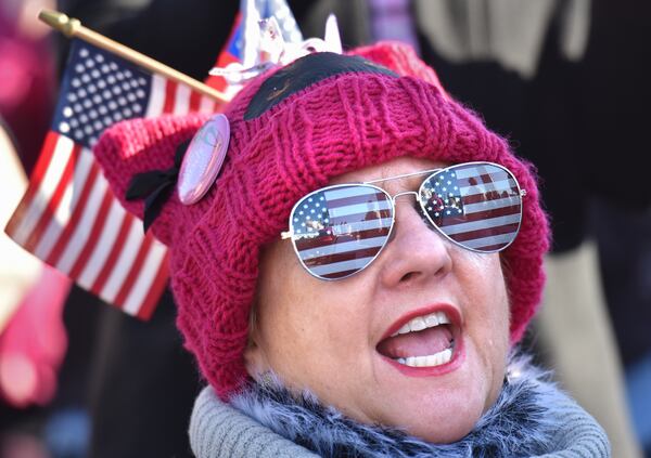 Carolyn Scruggs takes part in the Power to the Polls event  in Atlanta on Saturday, January 20, 2018. 