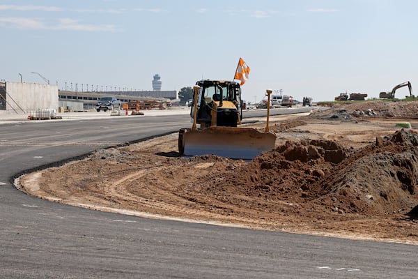 The end-around taxiway is one of the projects currenly underway at Hartsfield-Jackson International Airport. The taxiway on the south side of the airfield will allow planes to loop around the end of the runway while other planes are taking off. (Jason Getz / Jason.Getz@ajc.com)