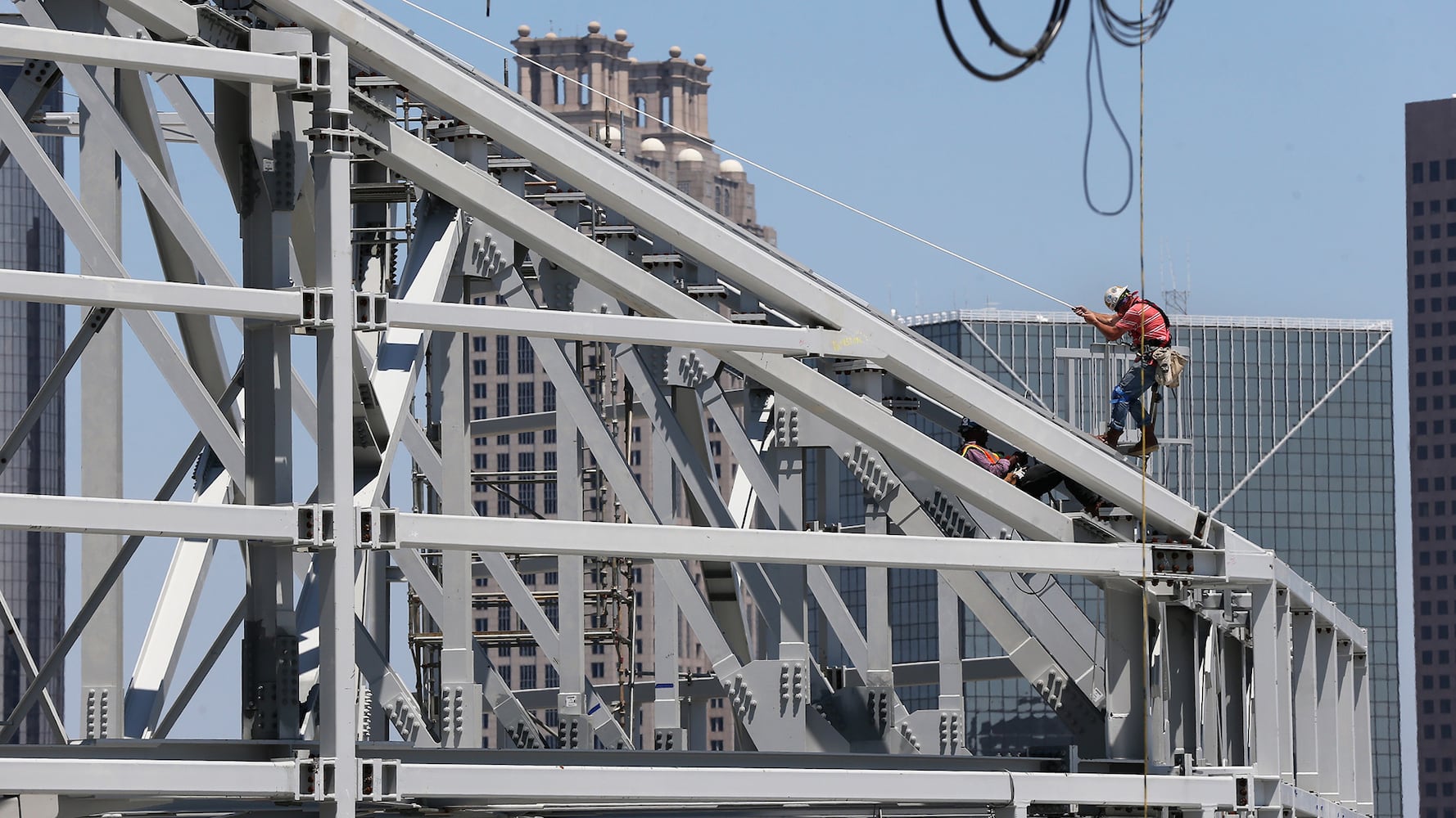 View from atop Mercedes-Benz Stadium