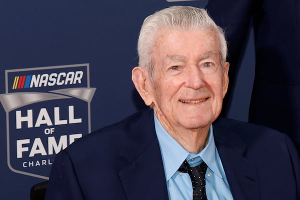 FILE - Bobby Allison at the 2024 NASCAR Hall of Fame induction ceremony in Charlotte, N.C., Friday, Jan. 19, 2024. (AP Photo/Nell Redmond, File)