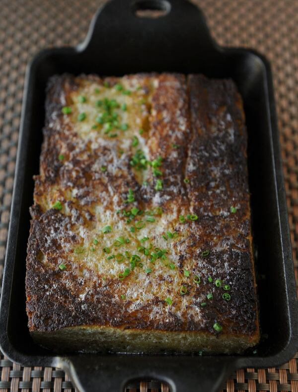 Bone marrow bread pudding, a restaurant signature