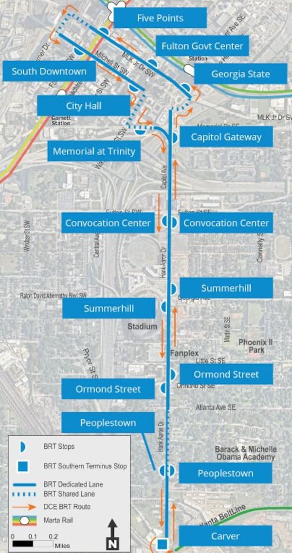 MARTA's Summerhill bus rapid transit line in Atlanta will open in 2025.