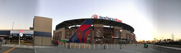 Delta airplane tail at SunTrust park. Source: Delta Air Lines