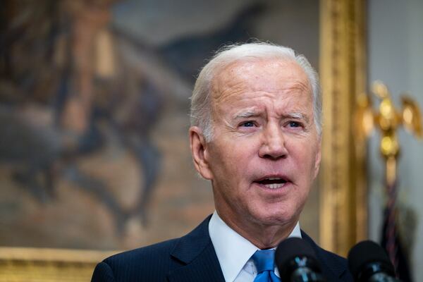 President Joe Biden discusses Russia’s invasion of Ukraine, at the White House in Washington on Sept. 30, 2022. Some Democrats and Republicans have raised concerns about the ongoing U.S. support of Ukraine as it defends itself. (Pete Marovich/The New York Times)