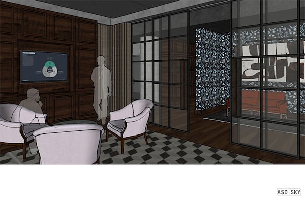  The Roebuck Room at RFD Social / Rendering courtesy of ASD | SKY