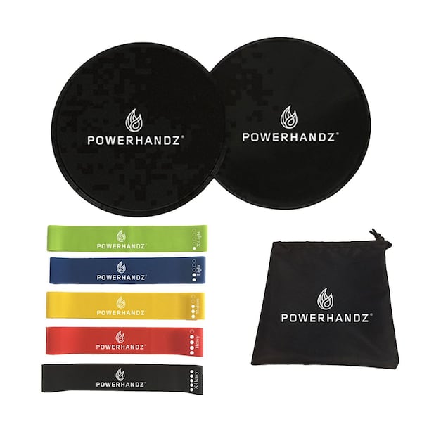 A compact kit with resistance bands, sliding discs and more can help jumpstart at-home workouts. 
Photo credit: POWERHANDZ