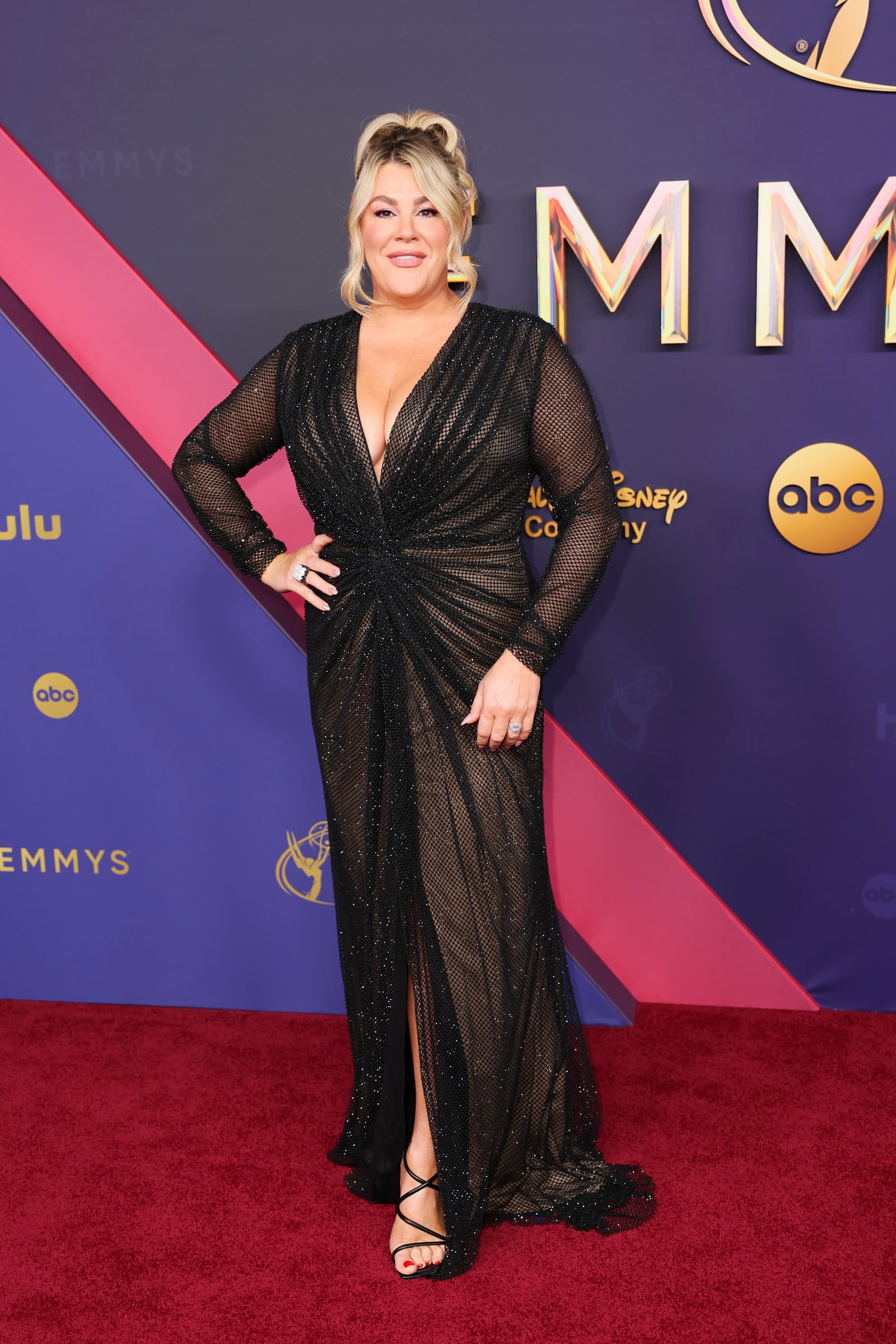 Heather McMahan poses for a Red Carpet portrait at the 76th Emmy Awards on Sunday, Sept. 15, 2024 at the Peacock Theater in Los Angeles. (Photo by Danny Moloshok/Invision for the Television Academy/AP Content Services)