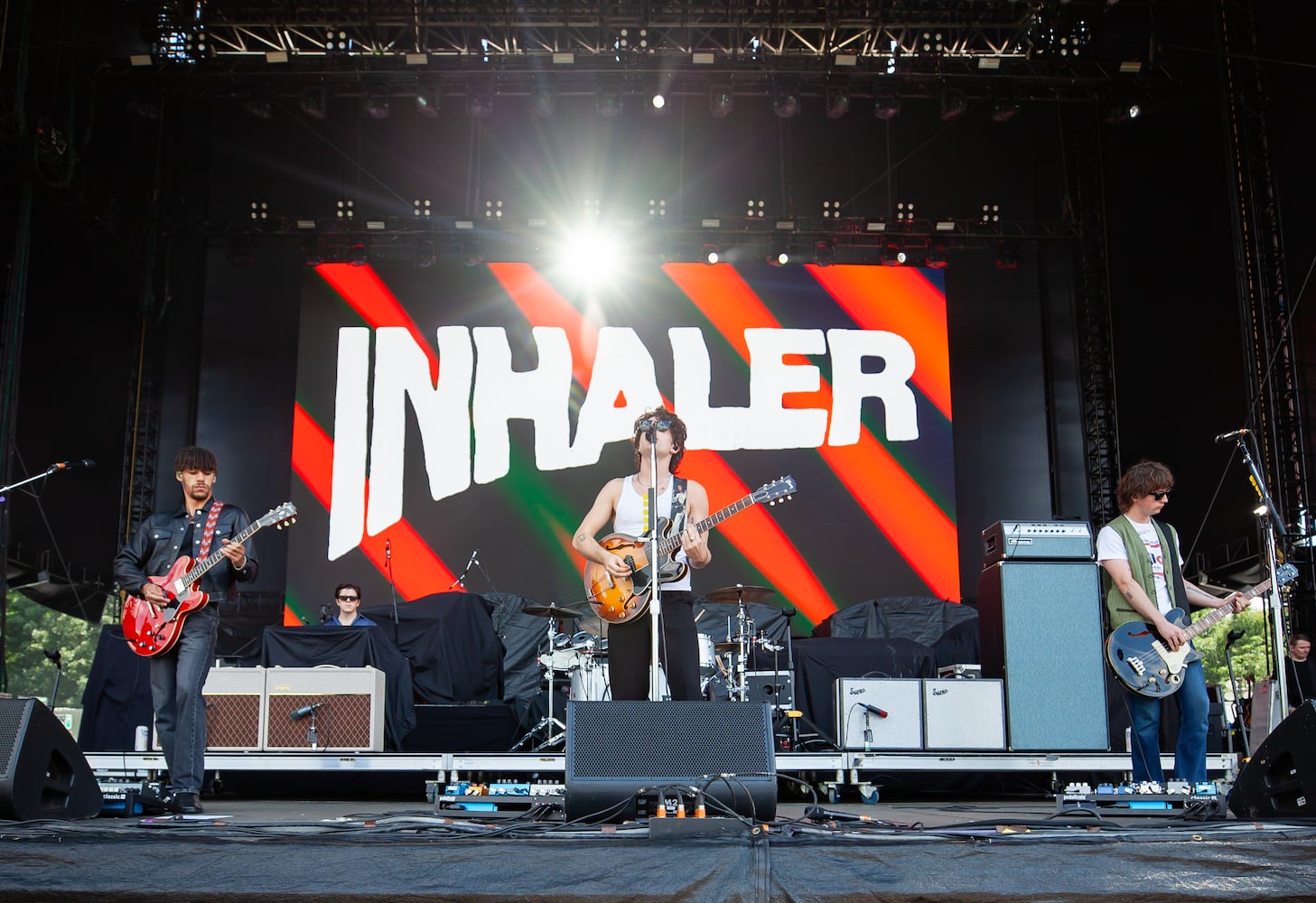 Atlanta, Ga: Inahler impressed crowds early on Sunday - the lead singer, Elijah Hewson is Bono from U2's son. Photo taken Sunday September 17, 2023 at Piedmont Park. (RYAN FLEISHER FOR THE ATLANTA JOURNAL-CONSTITUTION)