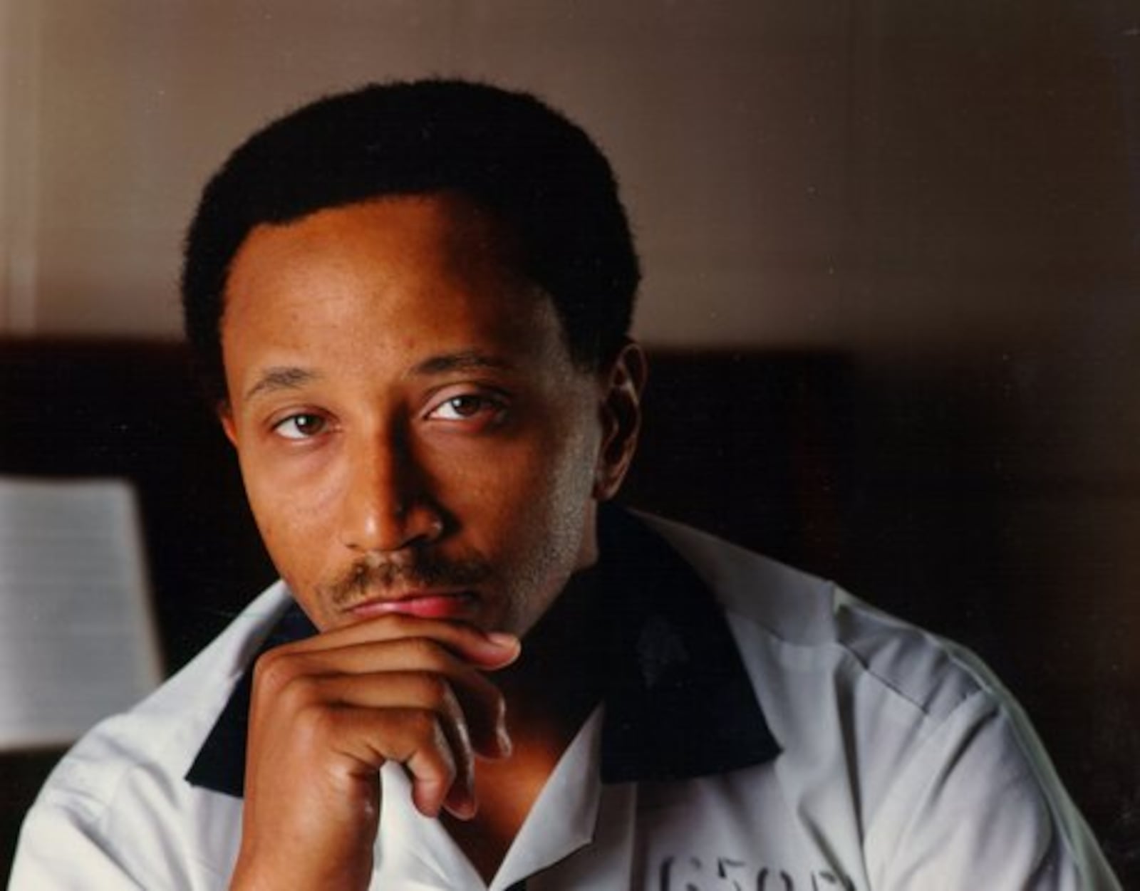 In a rare prison photograph, Wayne Williams poses in the visiting room, which doubles as a chapel at the Valdosta Correctional Instution June 17, 1991. Through the years, Williams has maintained his innocence.