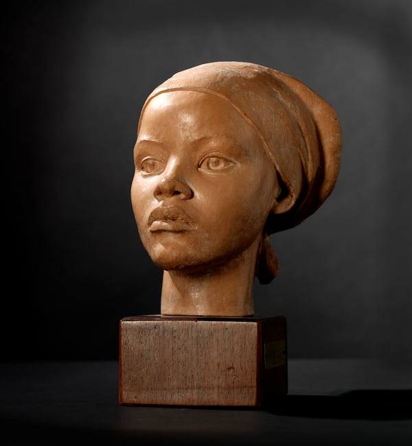 William Artis' ceramic sculpture “Woman with Kerchief” (1939). "Our strength is our collection," CAU Art Museum Director Danille Taylor said.