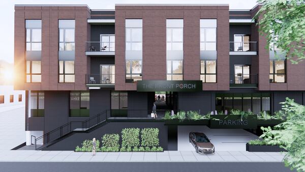 Front Porch is a development slated to open 2024 that will include units designed for co-living. Courtesy of Historic District Development Corporation