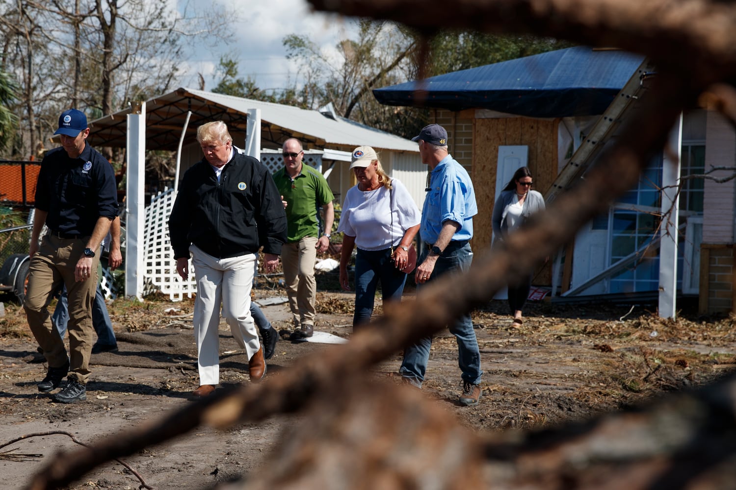 Photos: Trumps tour hurricane-ravaged Florida Panhandle