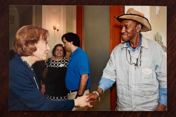 Joe Howard, a longtime resident at the Rosalynn Apartments in Chamblee, met Rosalynn Carter several times at fundraisers for 3Keys.