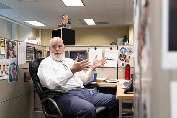 Detective Al Hogan of the Atlanta Police Department homicide unit during an interview at the Atlanta Public Safety Headquarters on Tuesday, April 5, 2022, in Atlanta. Branden Camp/For the Atlanta Journal-Constitution