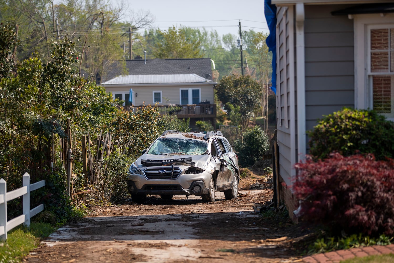 The tornado that tore through Heard, Coweta and Fayette counties disgorged more than 500,000 cubic yards of debris. (Alyssa Pointer / Alyssa.Pointer@ajc.com)