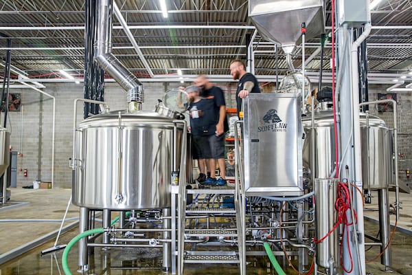 The brewhouse at Scofflaw. Photo credit: Heidi Geldhauser.