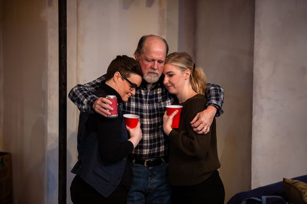 Rhyn McLemore as Aimee (from left), Allan Edwards as Erik, Maggie Larson as Brigid in the family drama "The Humans" at Theatrical Outfit through June 25, 2023. 
(Courtesy of Nick Hattings)