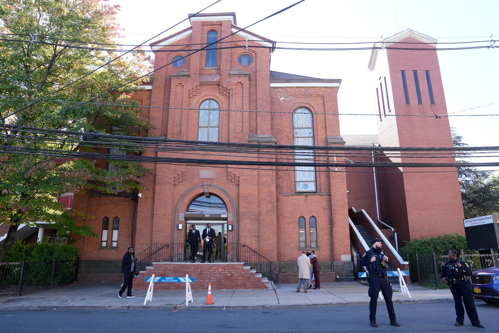 Attendees depart a ceremony celebrating the life of Cissy Houston on Thursday, Oct. 17, 2024, at the New Hope Baptist Church in Newark, N.J. (Photo by Charles Sykes/Invision/AP)