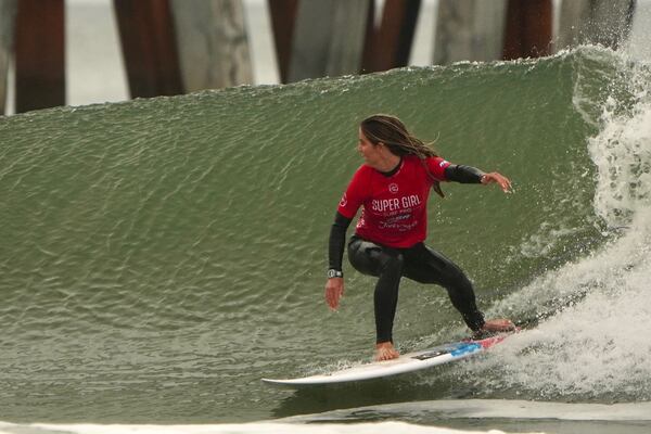 Professional surfer Caroline Marks at the 2023 Super Girl Surf Pro Jacksonville competition. 
Courtesy of Super Girl Surf Pro