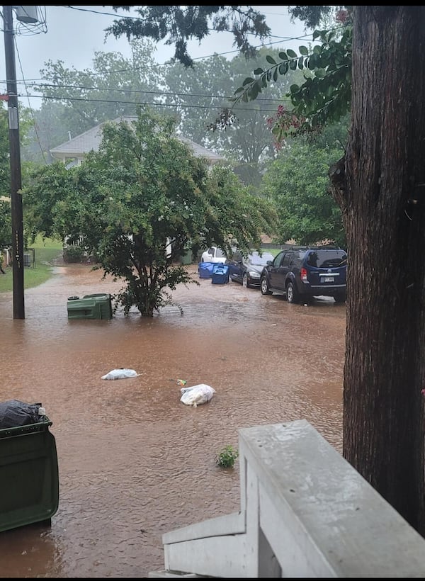 Aaliyah Abdul-Haqq began filming rising waters outside her front door whenever it rains. The Mechanicsville resident said she has never gotten answers from the city on why it is happening and what is being done. (Contributed)