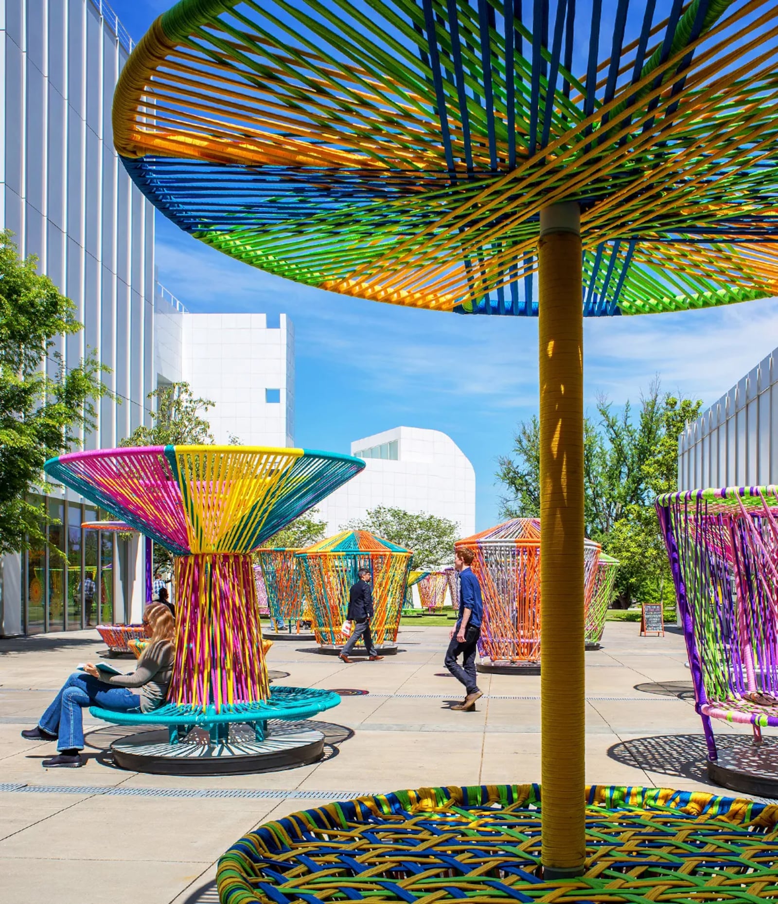 "Los Trompos" has returned to Atlanta for a second time. The immersive, playful art structures will be installed in Woodruff Park for the month of November as a part of the Art in the Park series. Courtesy of Esrawe + Cadena