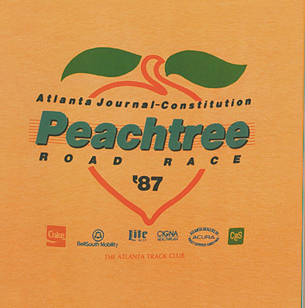 Peachtree Road Race: 1980s T-shirts