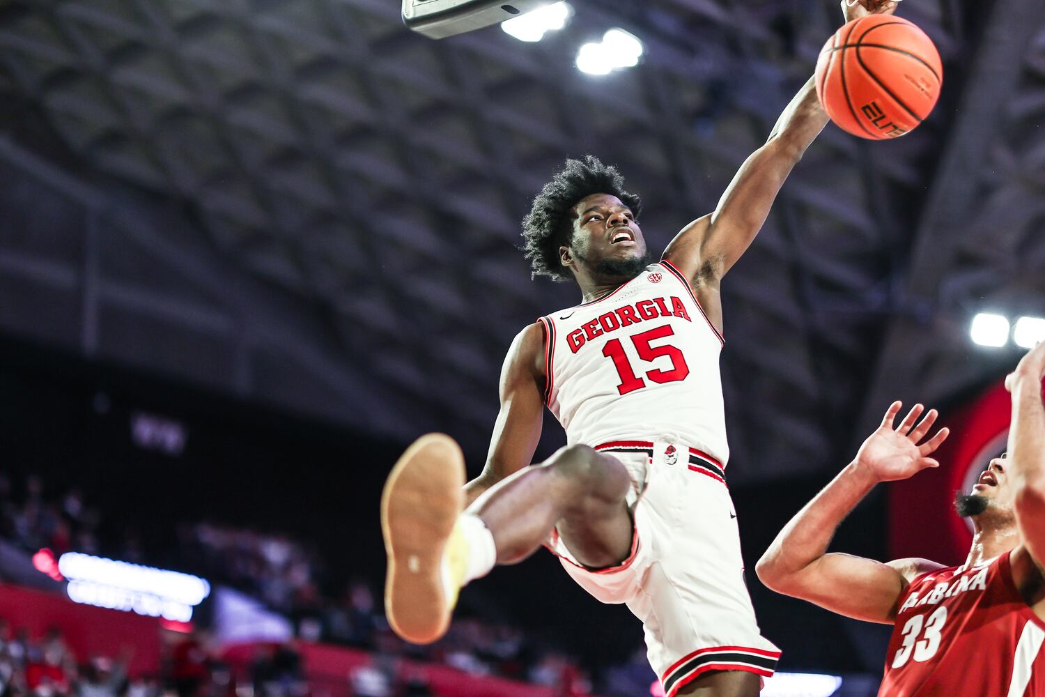 Georgia's Dalen Ridgnal dunks