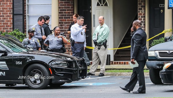 A person was shot and killed Thursday morning at the Westwood Glen Apartments in the 1200 block of Fairburn Road, South Fulton police said. (Photo: JOHN SPINK / JSPINK@AJC.COM)