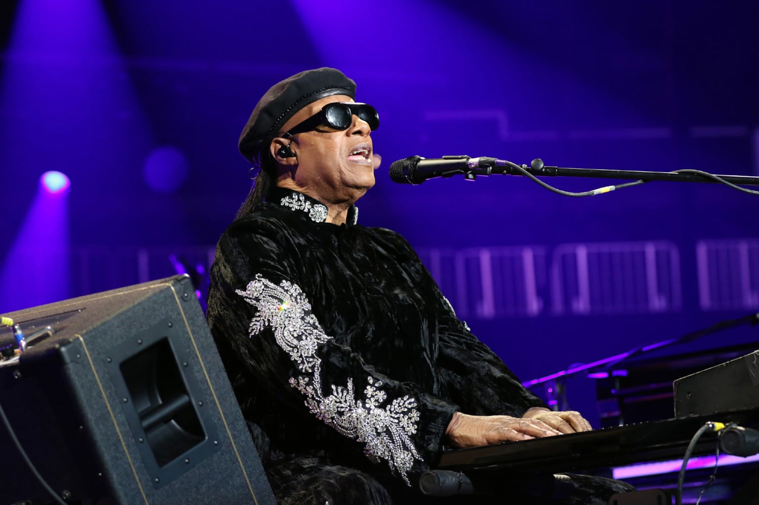 Stevie Wonder entertained a sold-out State Farm Arena crowd on Saturday, October 19, 2024. He was escorted on stage by his daughter Aisha Morris and son Kailand Morris on his "Sing Your Song! As We Fix Our Nation's Broken Heart" tour.
Robb Cohen for the Atlanta Journal-Constitution